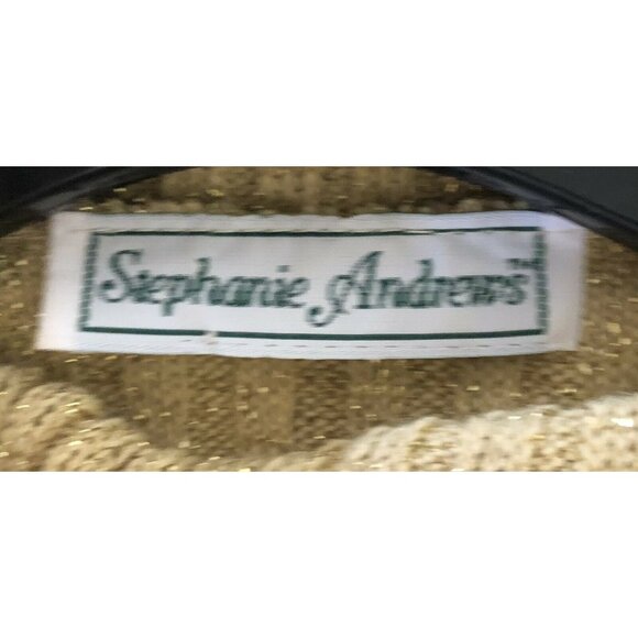 Stephanie Andrews Vintage 80s Turtleneck Gold Flake Size Small - Picture 4 of 4